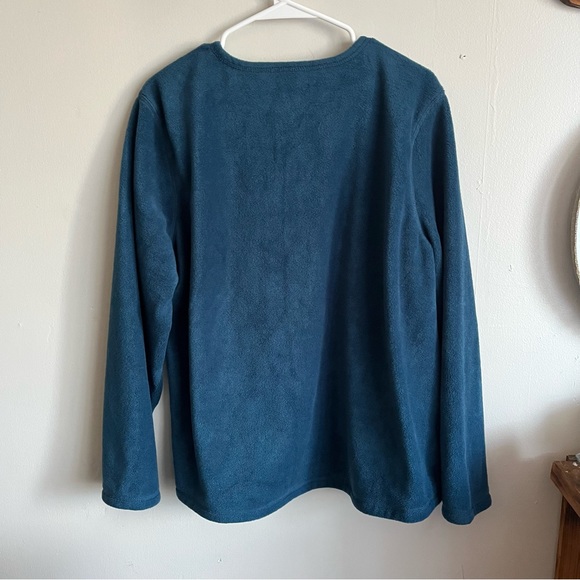 3/$40 Penman’s Teal Fleece Full Zip Long Sleeve Sweater with a embroidered chest - Picture 2 of 7